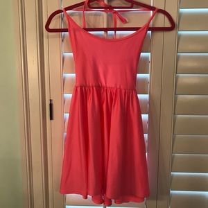 American apparel neon pink babydoll dress